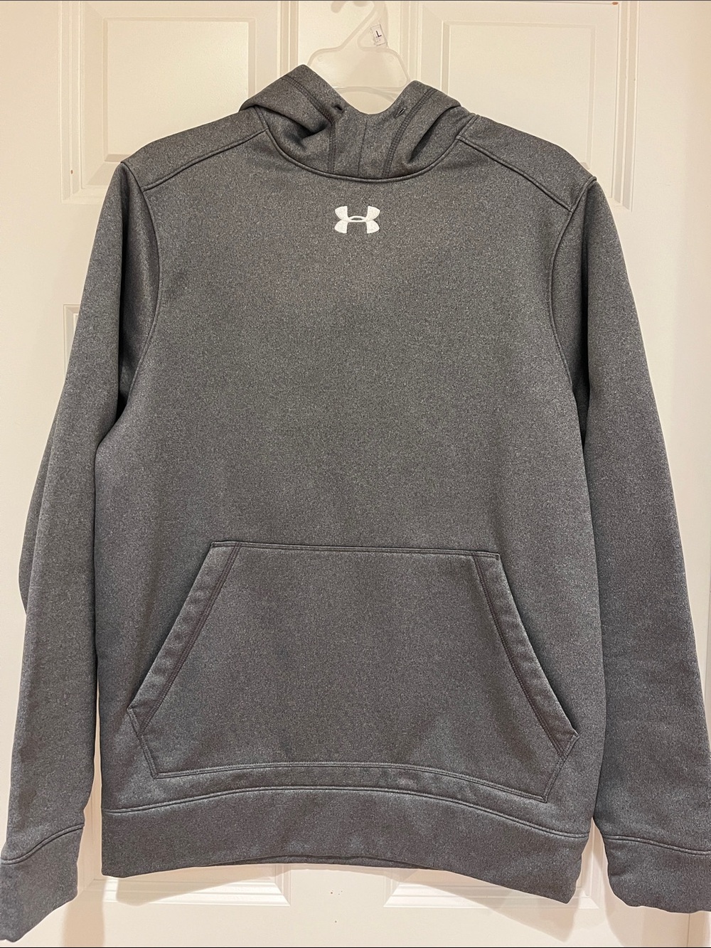 Under Armour Men's Dark Gray Hooded Lacrosse Sweatshirt